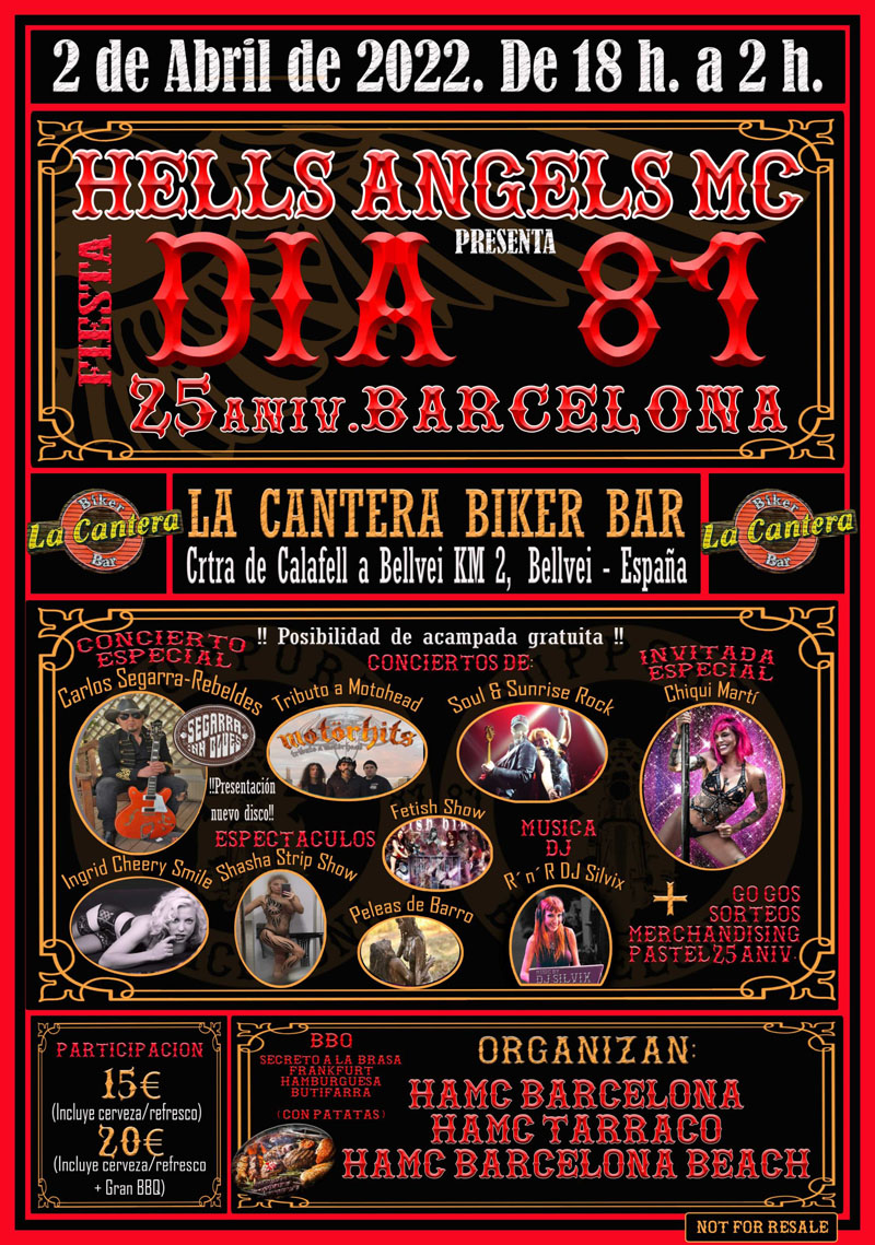 25 aniversario Hell Angels Barcelona